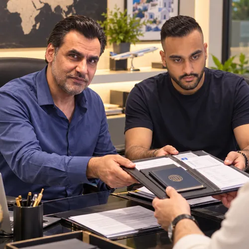 تسليم ملف فيزا شنغن بعد مراجعة المستندات